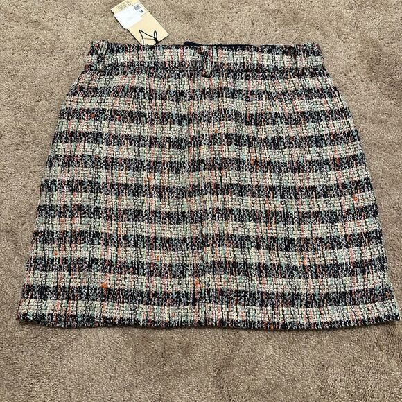NWT Scotch & Soda Multicolor Mini Tweed Skirt Size Medium - Picture 9 of 9